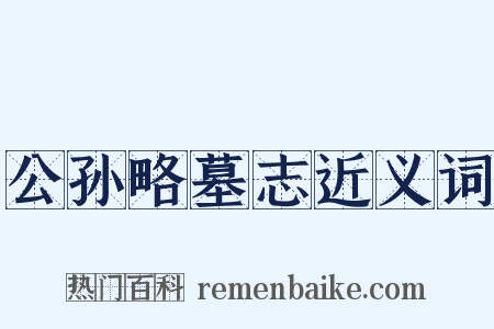 公孙略墓志近义词是什么意思的图片